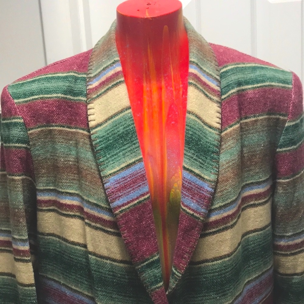 VINTAGE David Paul Southwestern BOHO BLAZER - Picture 2 of 7